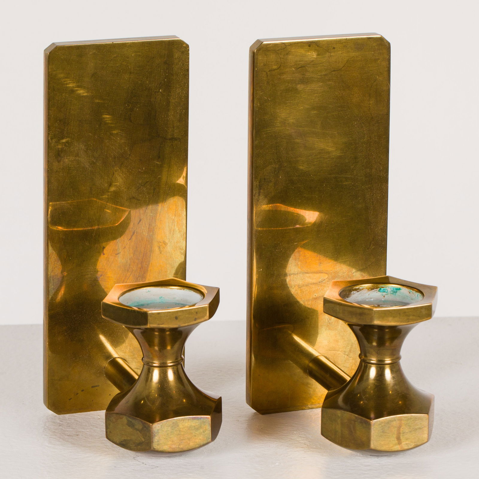 Pair Gusum Swedish Brass Wall Sconces (1 of 9)
