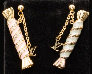 Louis Vuitton Tootie Sweet Gold Tone Earrings
