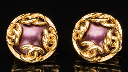 Pair of Chanel Costume Clip-On Earrings
