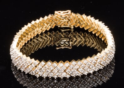 14K Gold and Diamond Bracelet