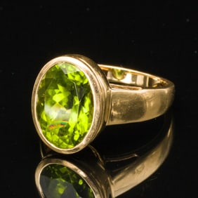 18K Gold and Tourmaline Ring