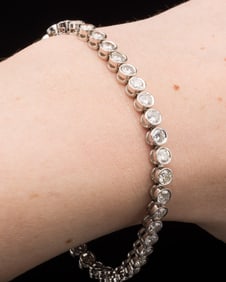 14K Gold and Diamond Tennis Bracelet