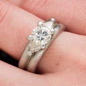 Whitney Boin Platinum and Diamond Engagement Ring