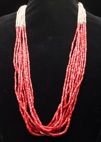 Native American Red Coral Necklace