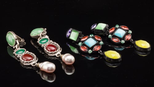 Poggi Paris Earrings & Philippe Ferrandis Earrings