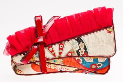 Christian Dior Silk and Zipper Clutch