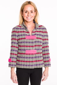 Chanel Spring 2017 Purple/Pink Tweed & Velcro Jacket