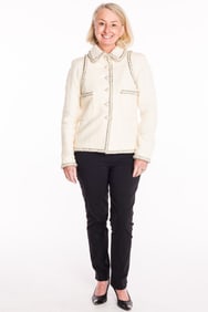 Chanel 2017 Lesage Mohair Jacket Blazer, Size 38