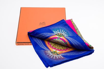 Hermes Feux d'Artifice Silk Scarf by Michel Duchene