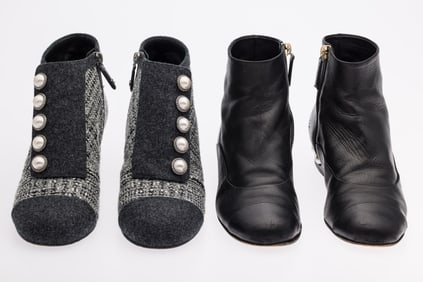 Two Pairs of Chanel Booties