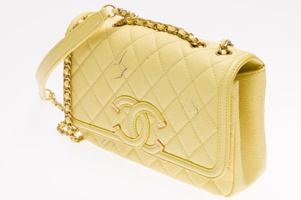 Chanel Caviar Quilted Filigree Wallet on Chain