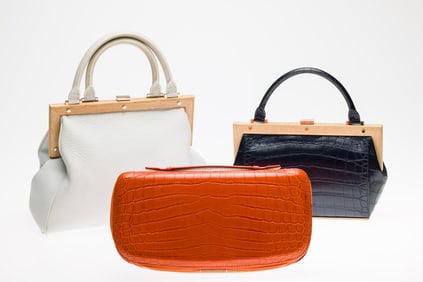 Two Perrin Crocodile Bags and Another