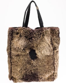 Chanel Rabbit Fur Tote Bag with pouch