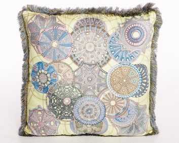 Hermes 'Les Domes Celestes 'Silk Scarf Pillow