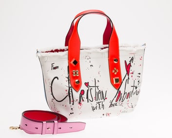 Christian Louboutin Frangibus Printed Canvas Tote