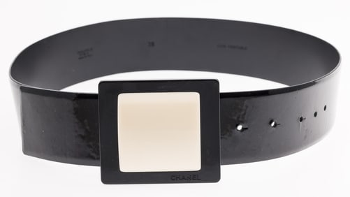 Chanel Fall 2007 Black Patent Leather Belt