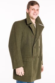 Donald S. Lavigne Men's Green Pea Coat