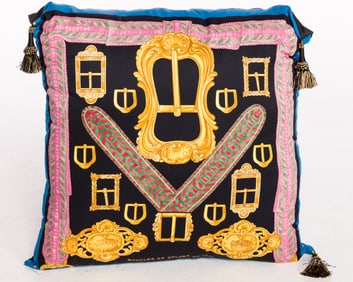 Hermes 'Boucles et Galons du Tsar' Silk Pillow