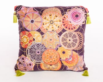 Hermes 'Les Domes Celestes' Silk Scarf ' Pillow