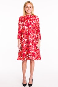 James Hogan Red, White and Orange Dress