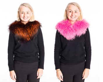 Fox Fur Shrug and Faux Fur Shrug