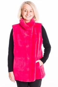Bright Pink Fur Vest