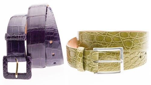 2 W. Kleinberg Crocodile Belts