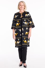 Kate Spade Long Jacket with Camels, Size 4
