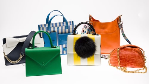 6 Handbags by Various Makers including Alligator