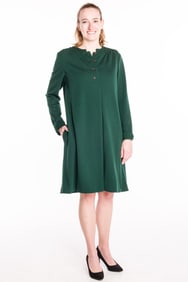 Dark Green Geoffrey Beene Shiff Dress