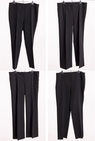 2 Escada Black Slacks and 2 Akris Black Slacks