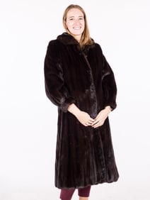 Full Length Dark Brown Mink Coat