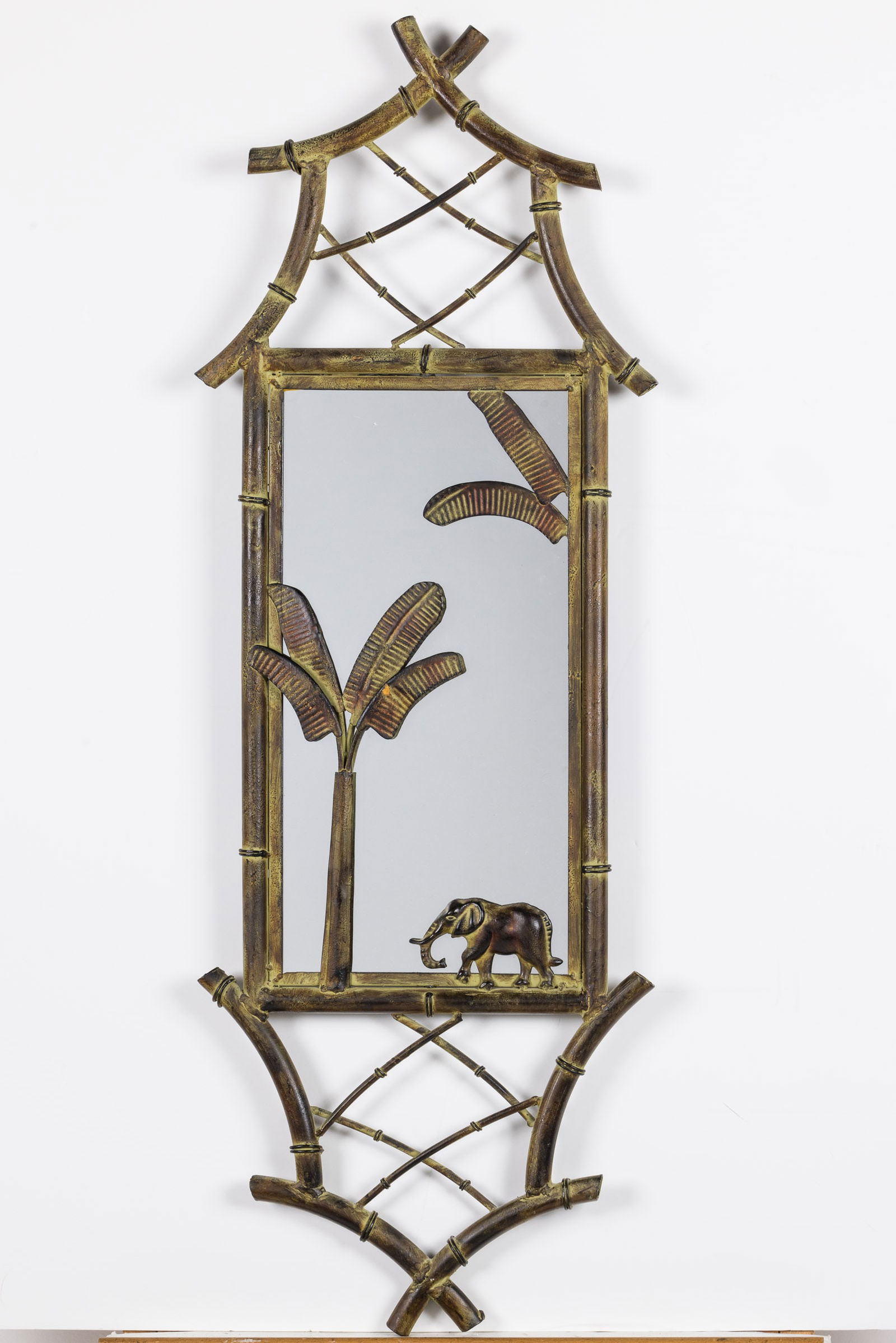 Metal Bamboo Hall Mirror (1 of 6)