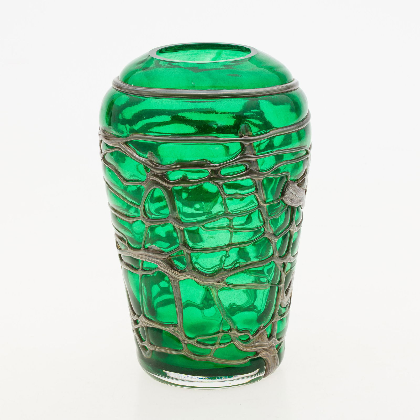 Green Art Glass Vase (1 of 9)
