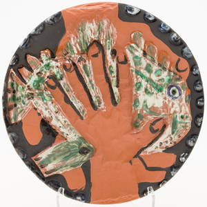 Picasso (1881-1973), Mains au Poisson Madoura Plate