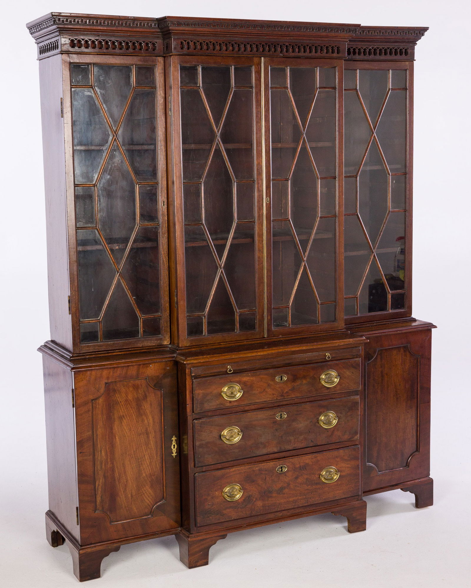 George III Mahogany Breakfront Bookcase, Late 18th C (1 of 20)