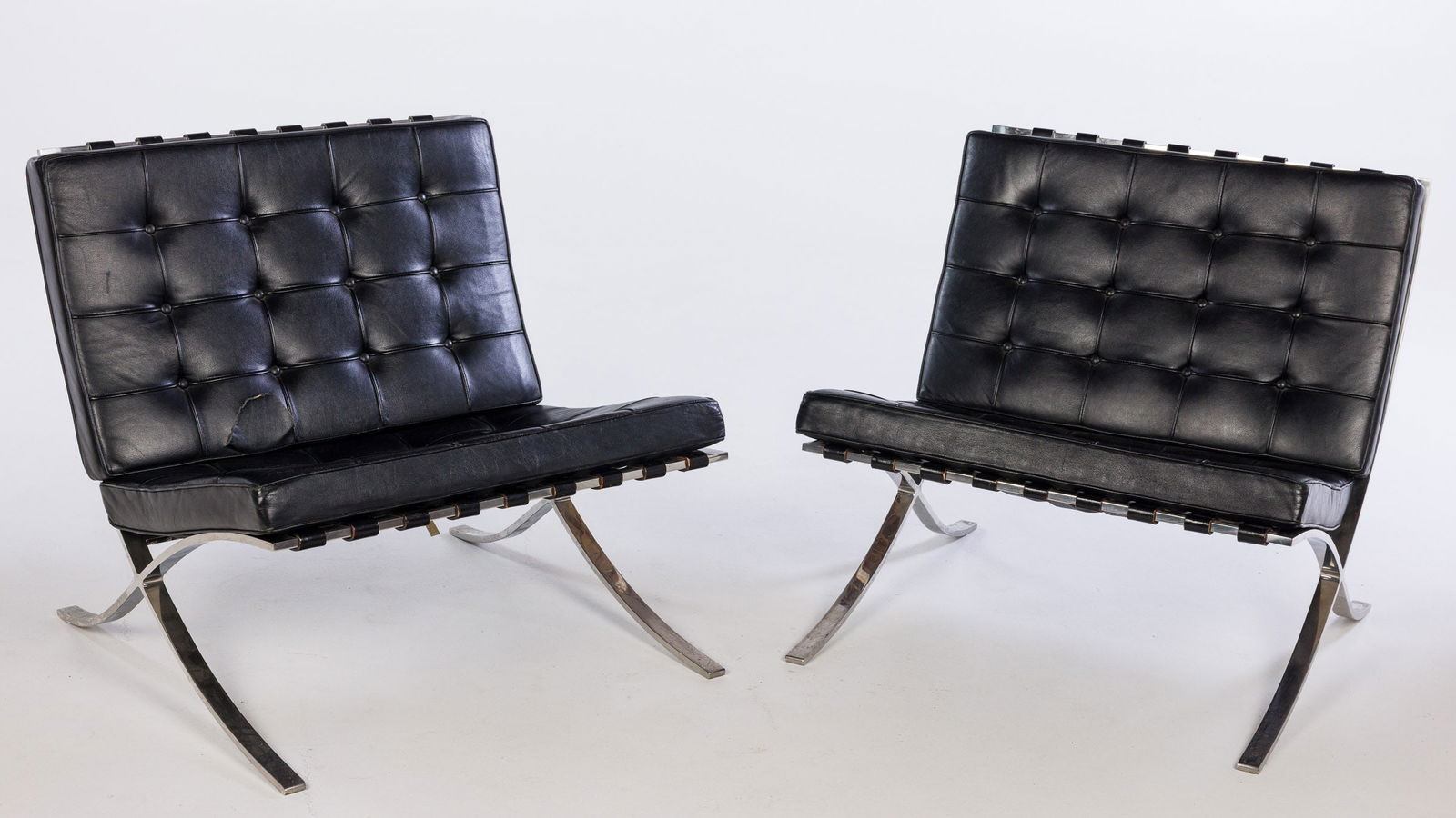Pair Mies Van Der Rohe for Knoll Barcelona  Chairs (1 of 19)