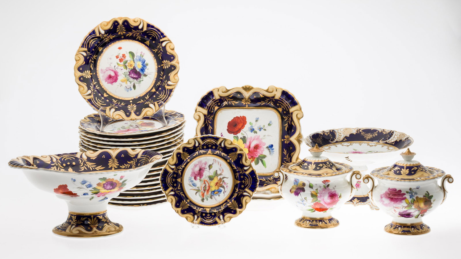 English Porcelain Dessert Service, Probably Ridgway (1 of 16)