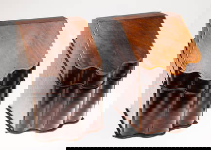 Pair of George III Style Mahogany Knife Boxes: Property of a Private Collector, Savannah, GA  Description:  Pair of George III Style Mahogany Knife Boxes, each hinged cover opening to a fitted interior, with star-form inlay on interior of covers