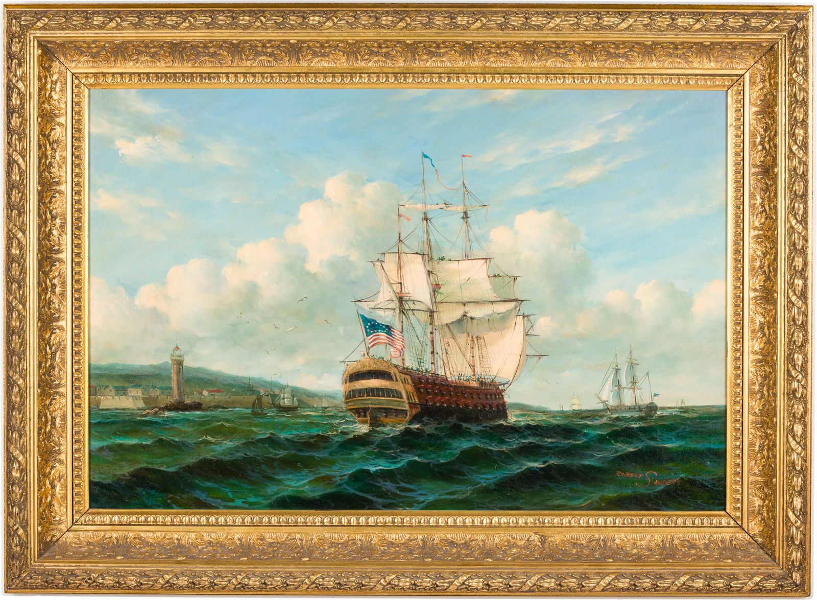 Robert Sanders, The Old Galleon, Oil on Canvas (1 of 13)