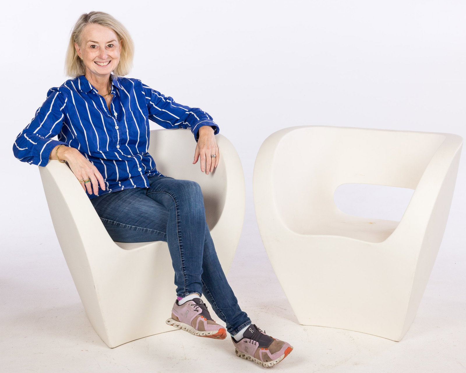 Two Ron Arad for Moroso Little Albert Armchairs: Property of a Private Collector, Savannah, GA Description: Two Ron Arad for Moroso Little Albert Polyethylene Armchairs, each of tub form and with maker's mark on the bottom. Measurement