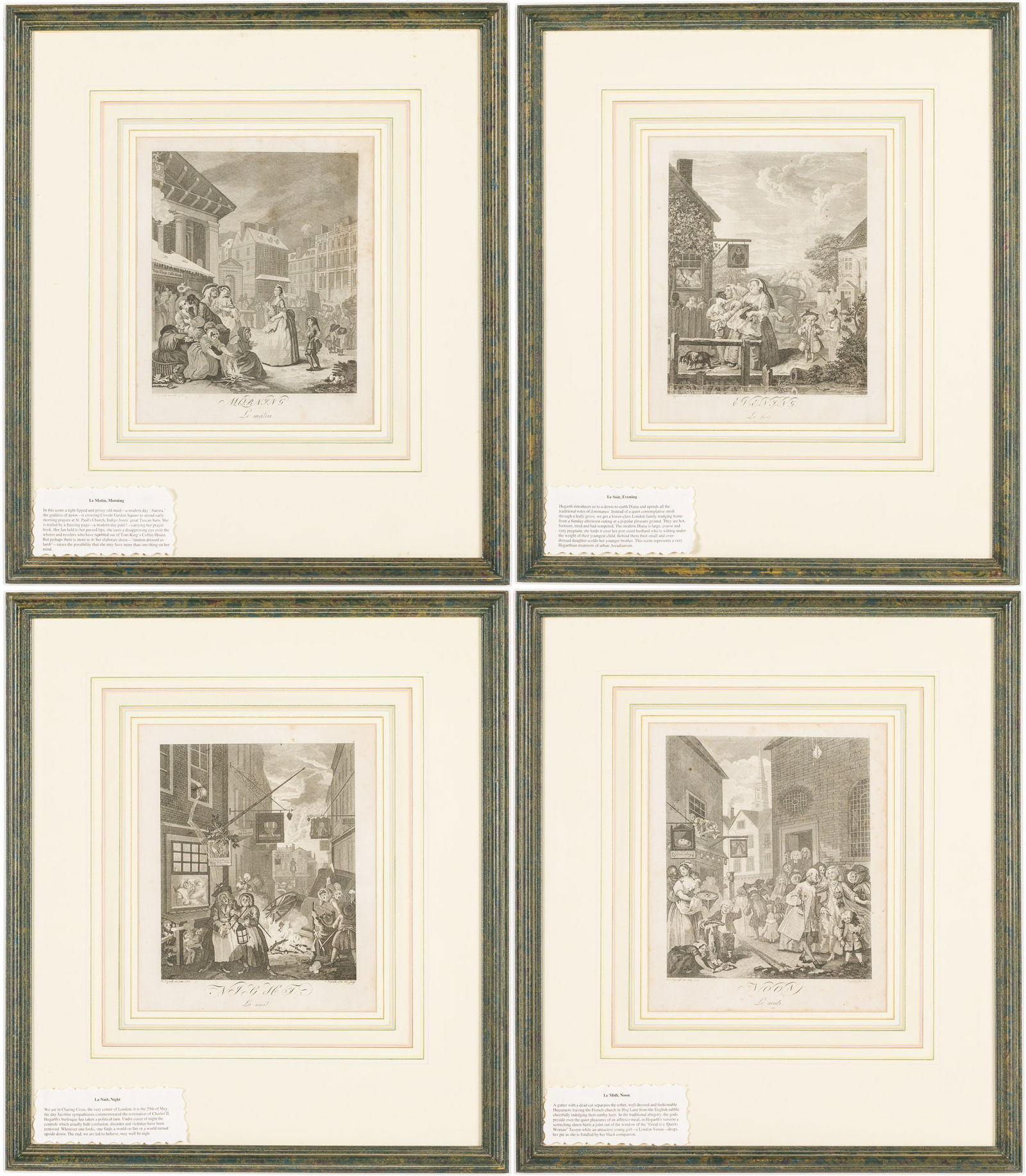 William Hogarth, Time of Day, Four Engravings, 1738 (1 of 19)