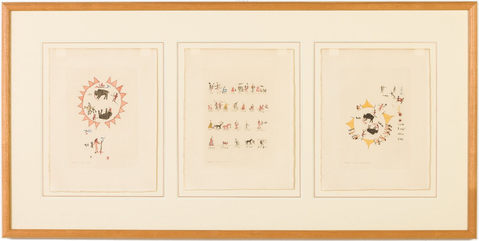 Edward S. Curtis, Winter Count, 3 Photogravures (1 of 10)