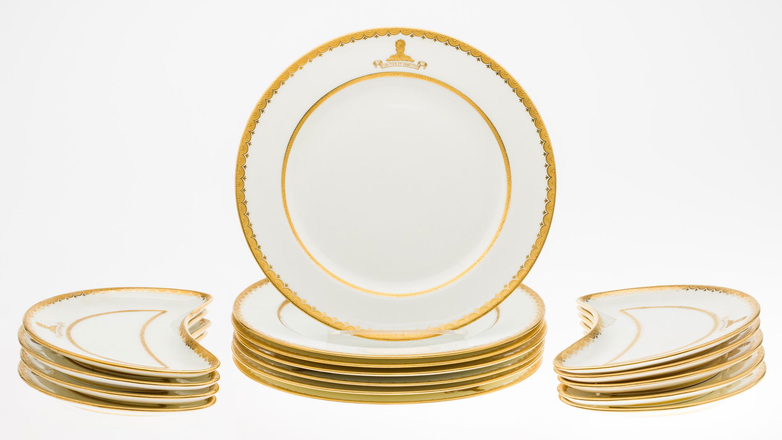 Minton Gilt-Rimmed Dinner & Side Plates, 16 pcs. (1 of 12)