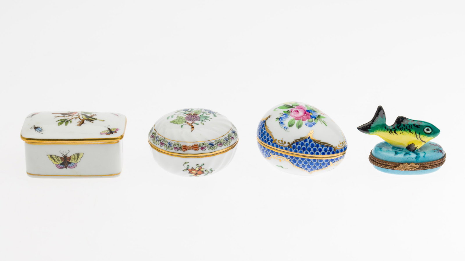 3 Herend Boxes and a Tiffany Box (1 of 6)