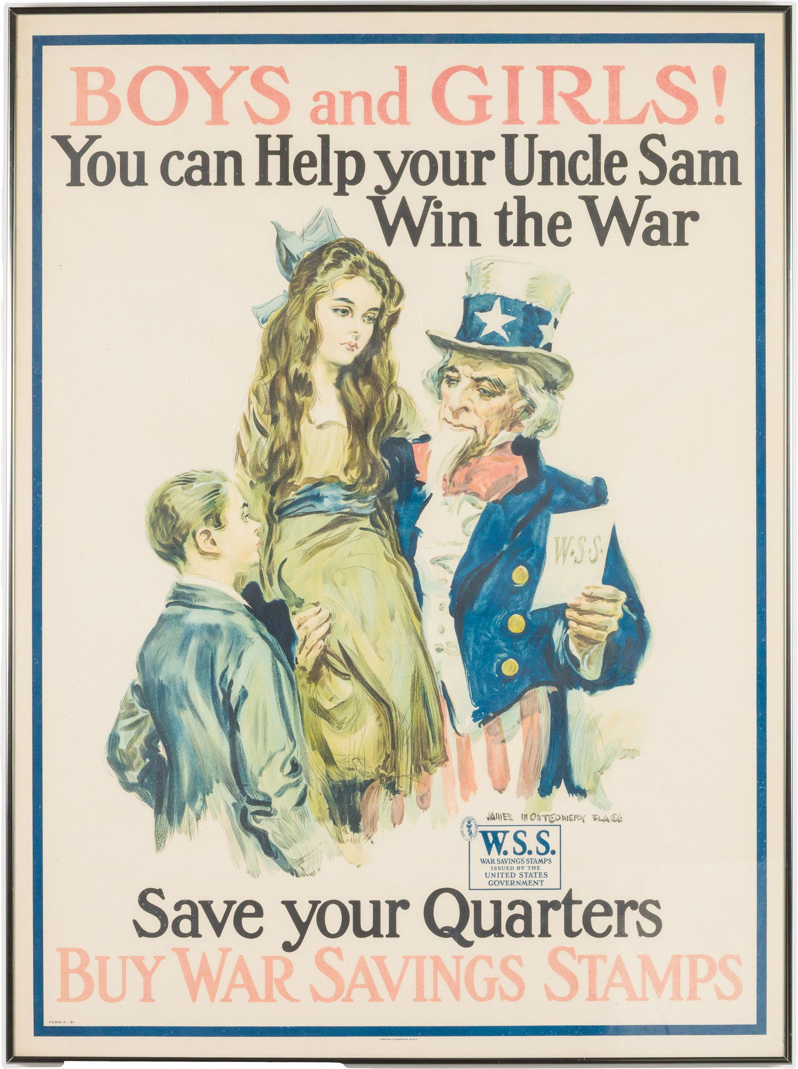 James Montgomery Flagg  (NY, 1877-1960) WWI Poster (1 of 12)