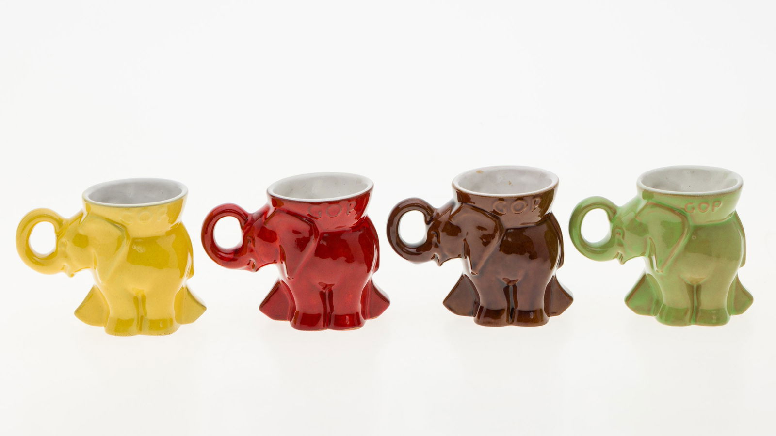 4 Frankoma GOP Elephant Mugs (1 of 13)
