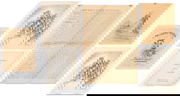 Lincoln Ephemera, Prints & Civil War Period Maps: Property from the Estate of Judge Joel M. Flaum, Chicago, IL Description: Group of Abraham Lincoln Ephemera & Prints and Civil War Period Maps, comprising two copies of a cartoon print by Mauldin,