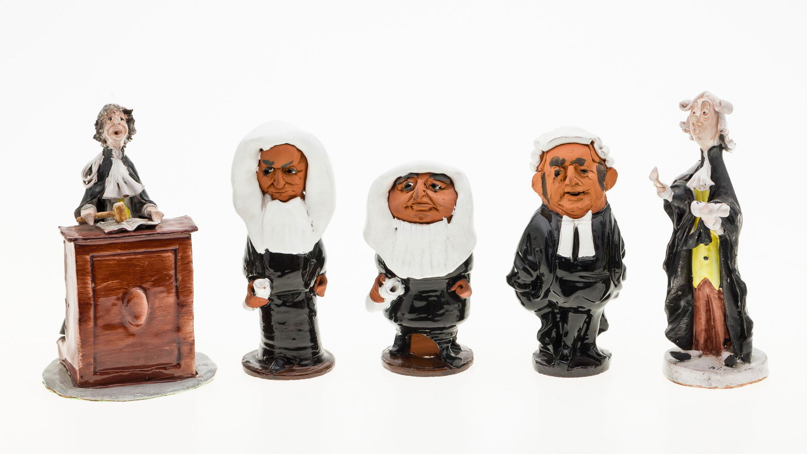 Five Ceramic Judge Figures (1 of 13)