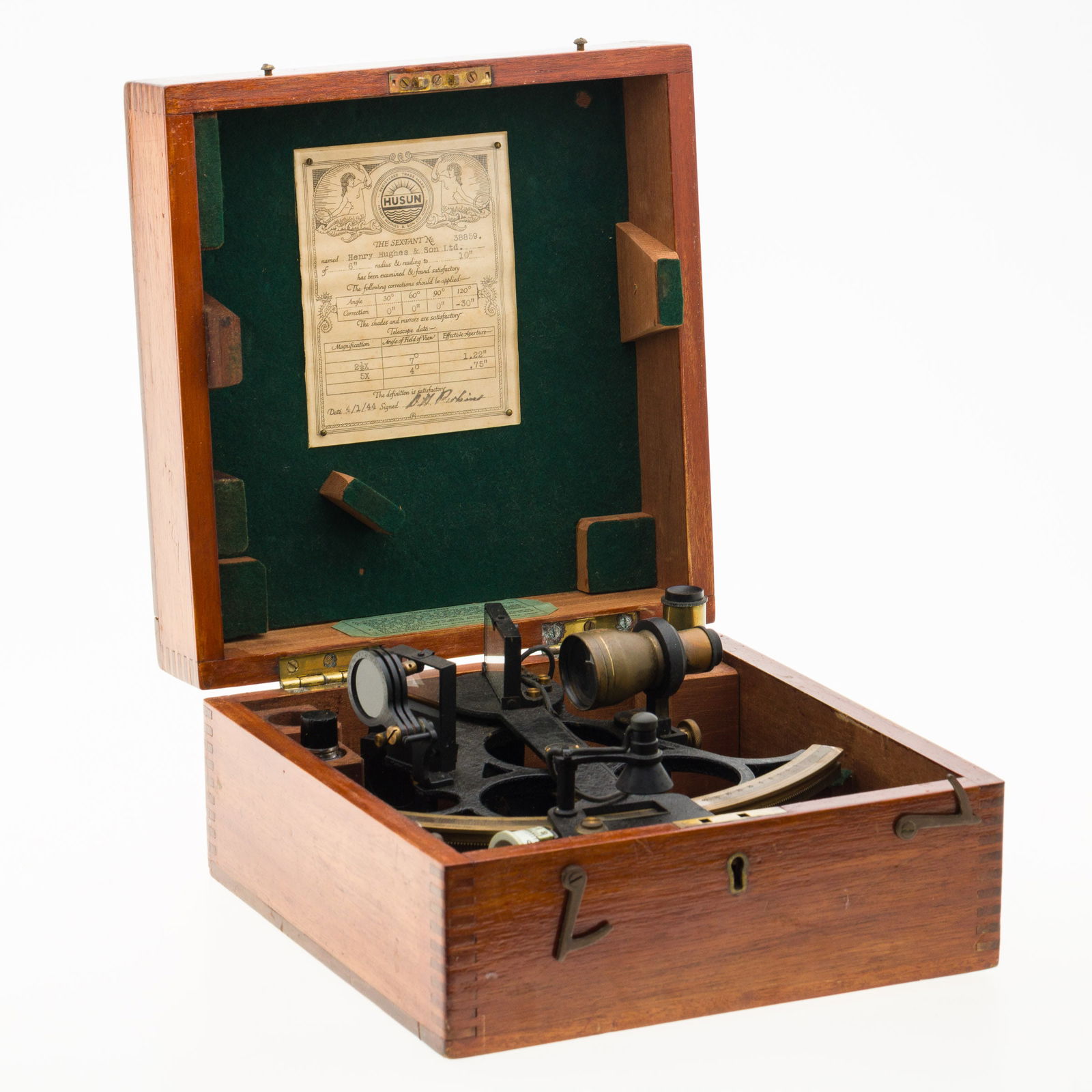 Henry Hughes & Son Antique Sextant in Box (1 of 15)